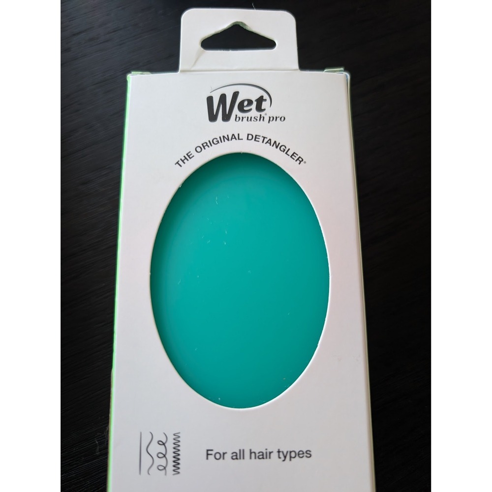 Wet Brush Pro Detangler Teal Green Rubberized Handle IntelliFlex Bristles Hair - Picture 6 of 7